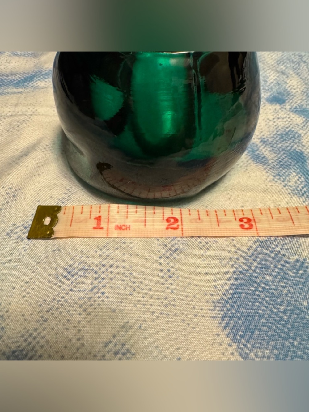 Indiana Glass Emerald Green Heavy Glass Sleeping Cat Votive Candle Holder - Picture 9 of 9
